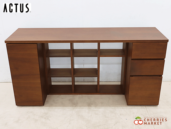ACTUS MEZZO 2 130 ウォールナット デスク モデルルーム ① 【公式通販】