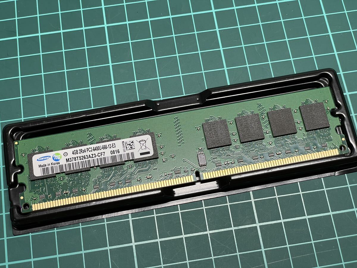 4gb 2rx4 Pc2 6400u 666 12 E3 【目立った傷や汚れなし】希少？ デスクトップPC用メモリ SAMSUNG サムスン PC2-6400U-666-12-E3 DDR2 4GB