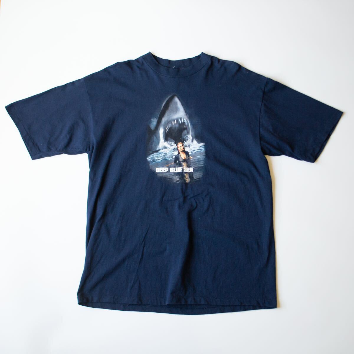 やや傷や汚れあり】90s ディープ ブルー ヴィンテージ Tシャツ vintage 