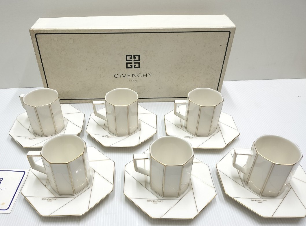 Givenchy カップ・ソーサー 6客セット ジバンシー ティーセット