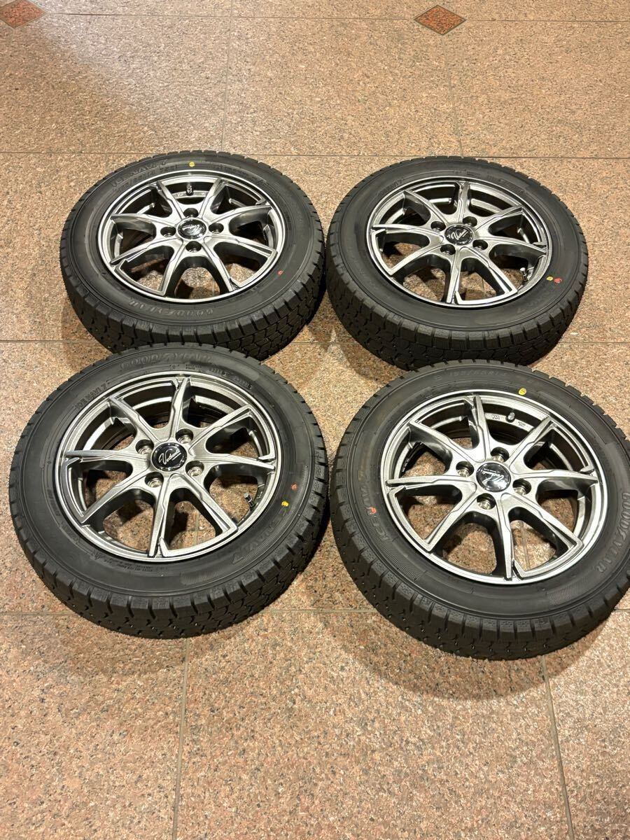 送料込み　スタッドレスホイールセット155/65R14 アイスナビ7 グッドイヤー 155/65R14 スタッドレスタイヤホイールセット GOODYEAR