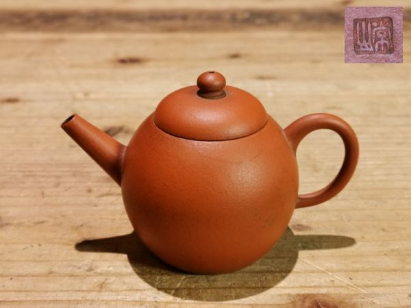 加】204e 茶道具 常滑 水野博司 作 藻掛急須 / 煎茶道具｜常滑