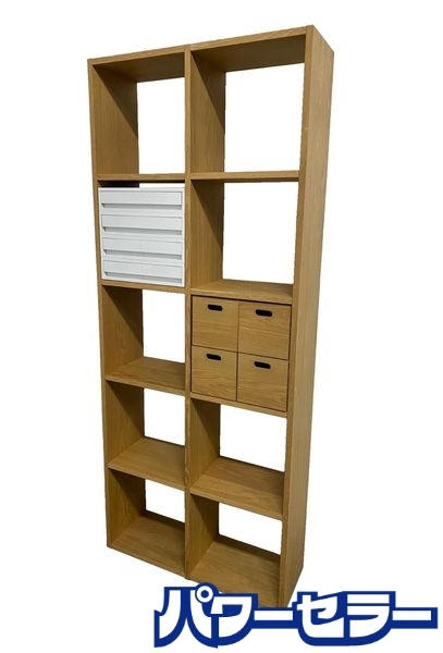 無印良品/MUJI スタッキングシェルフ オーク材 5段×2列 幅82×奥行28.5