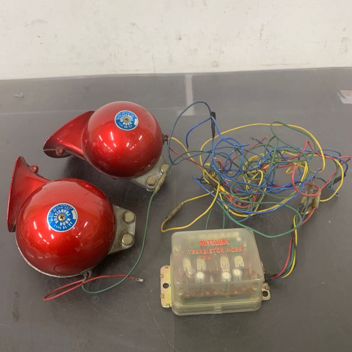 ミツバ 強力 電子ホーン TYPE SW-2TR 12V 初期型当時物（MBW-2E11G 