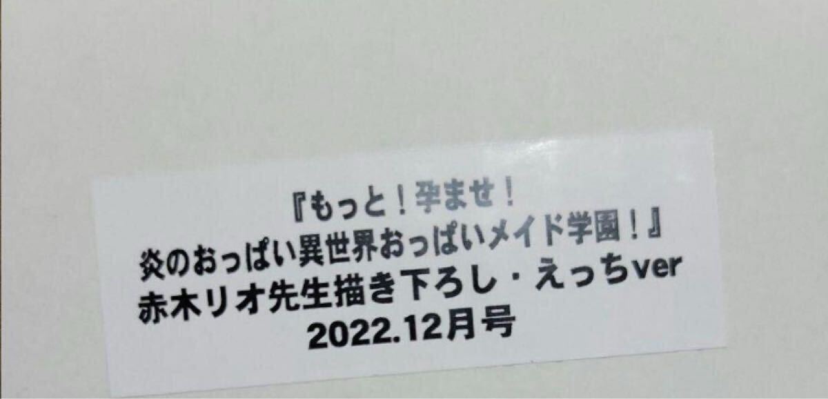 もっと！孕ませ！炎のおっぱい異世界おっぱいメイド学園！』赤木