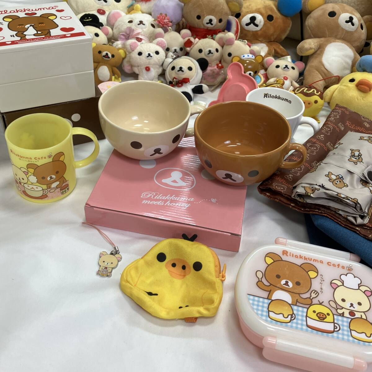 大リラックマ展限定 くったりぬいぐるみM キイロイトリ しましま