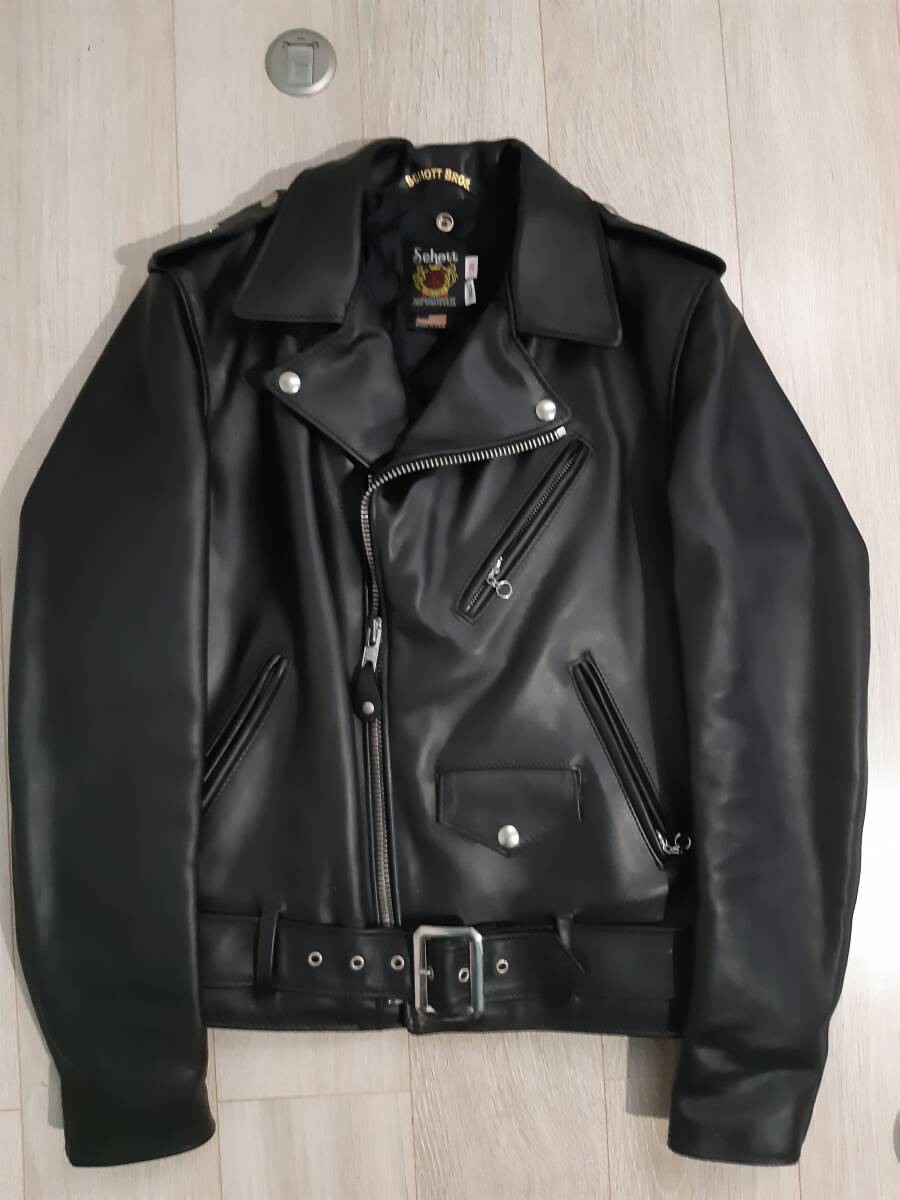 ★美品★ショット　ジップライダースピーコート/ウール/BLK ☆美品☆ショット ジップライダースピーコート/ウール/BLK