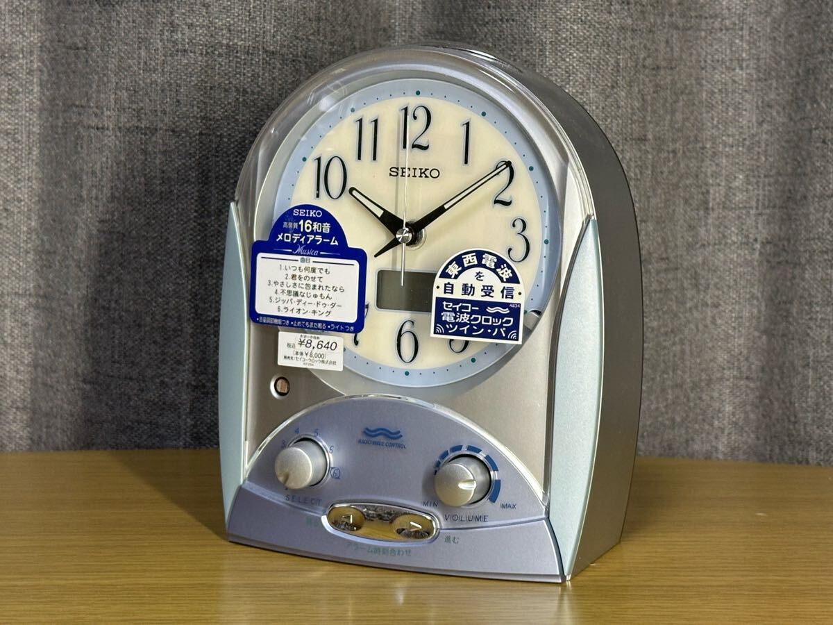 目立った傷や汚れなし】【動作品】SEIKO Musica QM740S 目覚まし時計