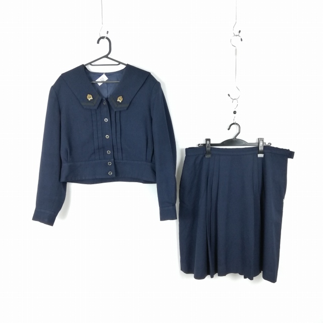 1円 セーラー服 上着 富士ヨット 冬物 長袖 柄1本線 女子 学生服 山口