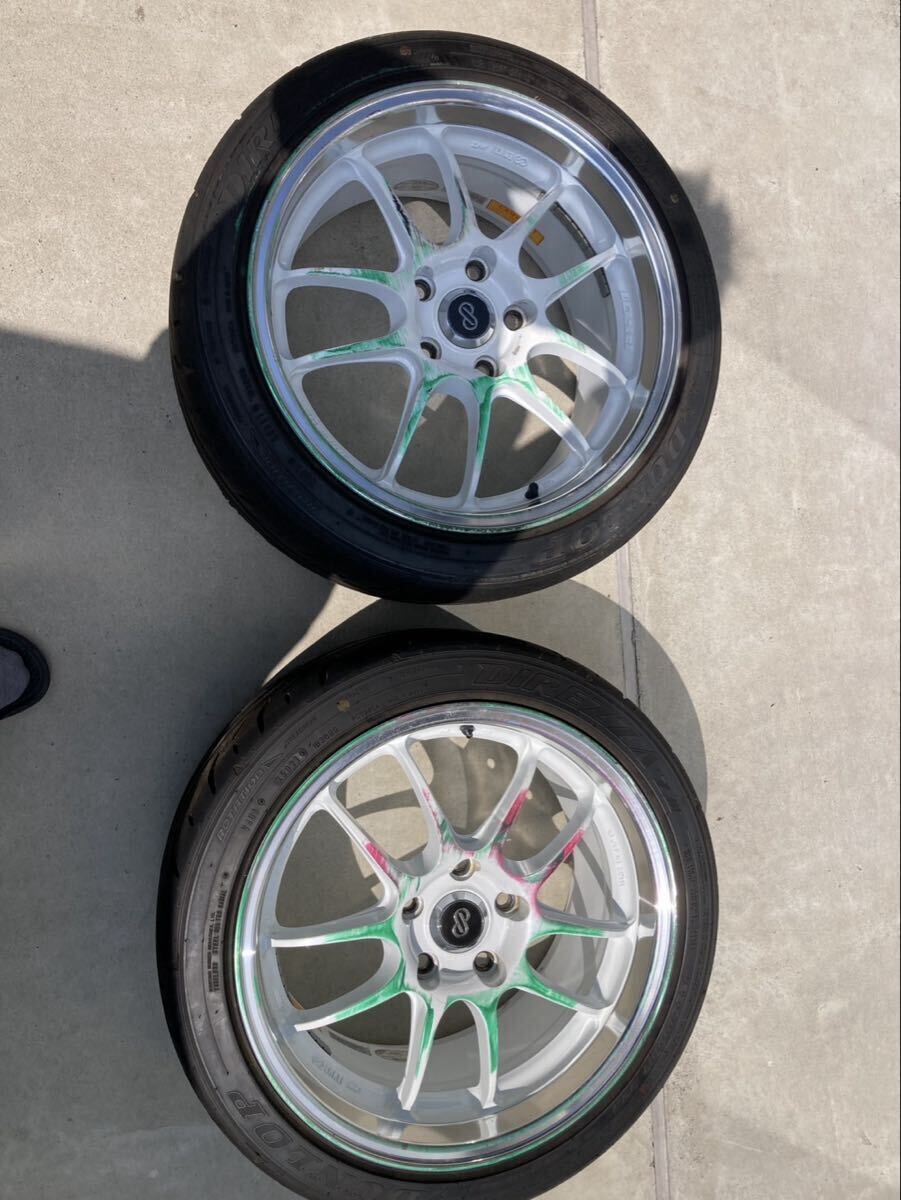 ENKEI PF01/PF01SSセット 17-7J+53 / 9J+60 PCD114.3/5穴 [S2000等に