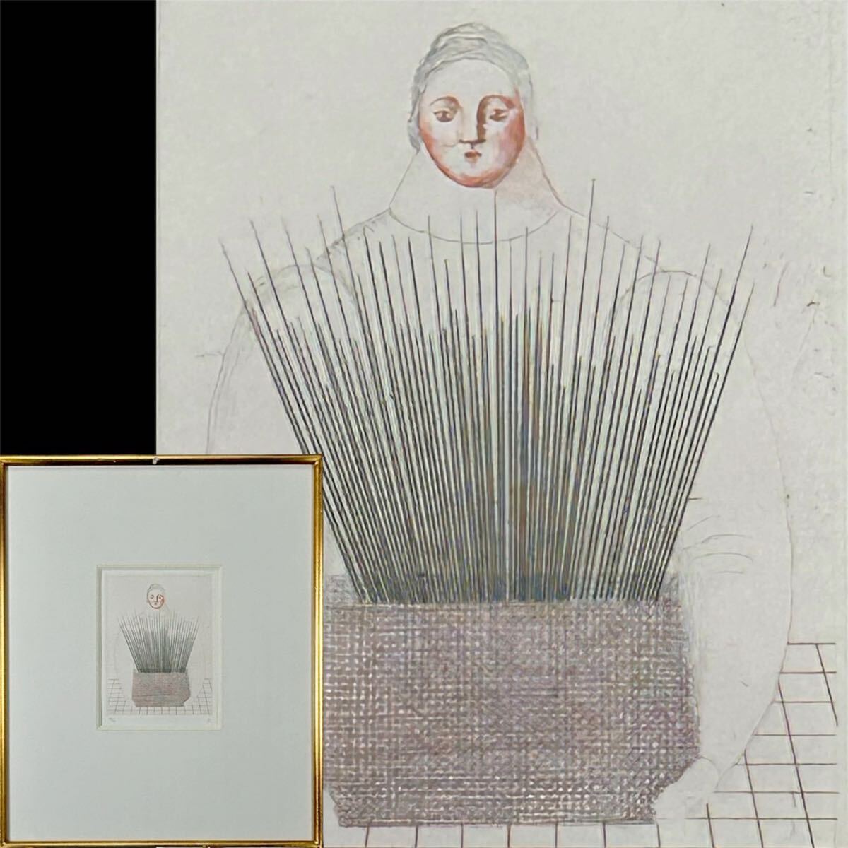 美術品】西田多希(樋口千登世～有元利夫の唯一の弟子)『星を歩くアリス