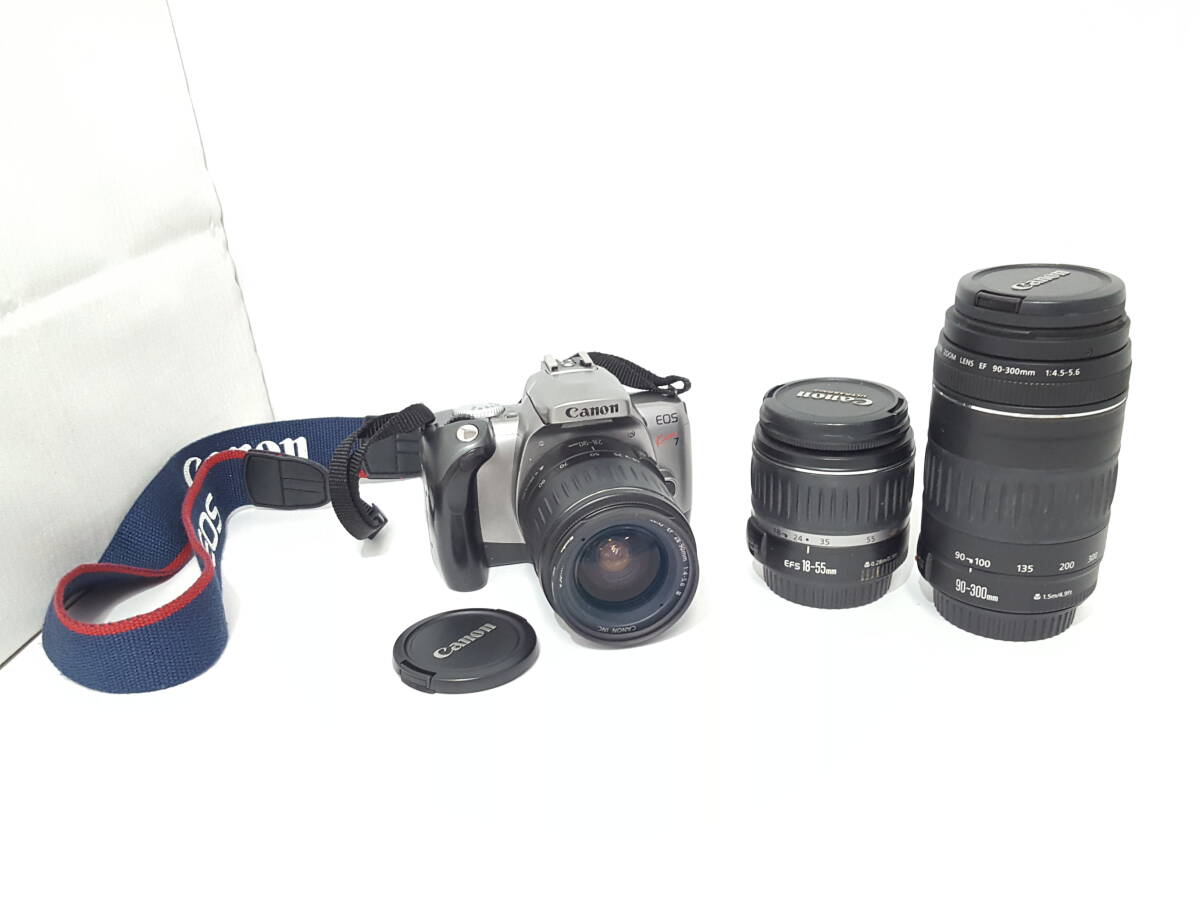 【作動不明 ジャンク品】Canon キャノン EOSS Kiss 7 ボディ&amp;レンズセット/デジタル一眼レフカメラ/大型CMOSセンサー搭載/06KO0604の1番目の画像