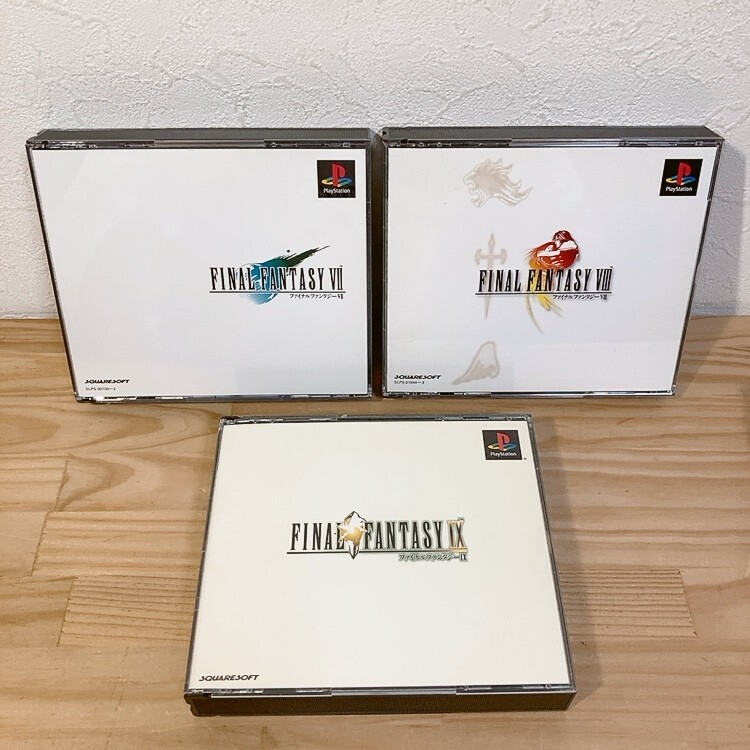 【中古】〈PS1ソフト〉3本セット ファイナルファンタジー7&amp;8&amp;9 FF 帯付き プレイステーション プレステ★E2509-0417の1番目の画像