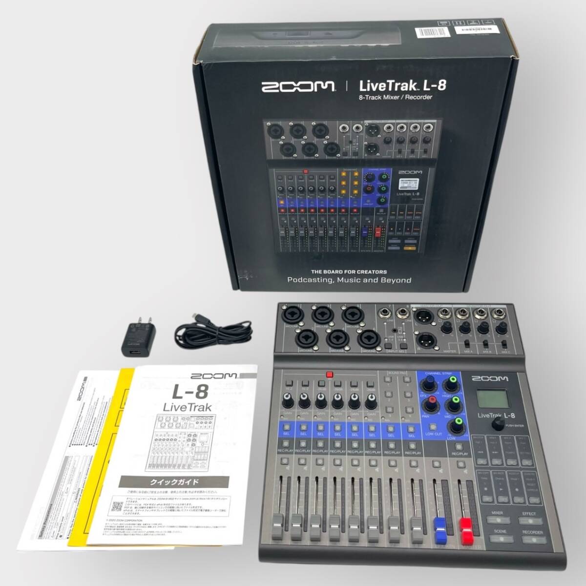 ZOOMズームデジタルミキサー、8CHミキサー、ライブストリーミング、オーディオインターフェース、L-8の1番目の画像