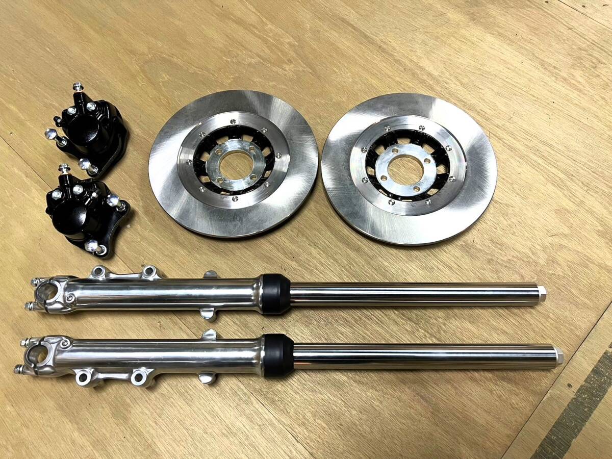 中古】GSX400E2型 フロントフォーク ダブルディスク セット 当時物