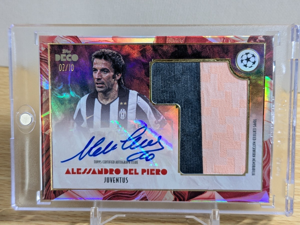 【デルピエロ/ Alessandro Del Piero】直筆サイン＆パッチ◆2024-25 Topps Deco UEFA Club Competitions -Patch Auto- 10枚限定◆Matchwornの1番目の画像