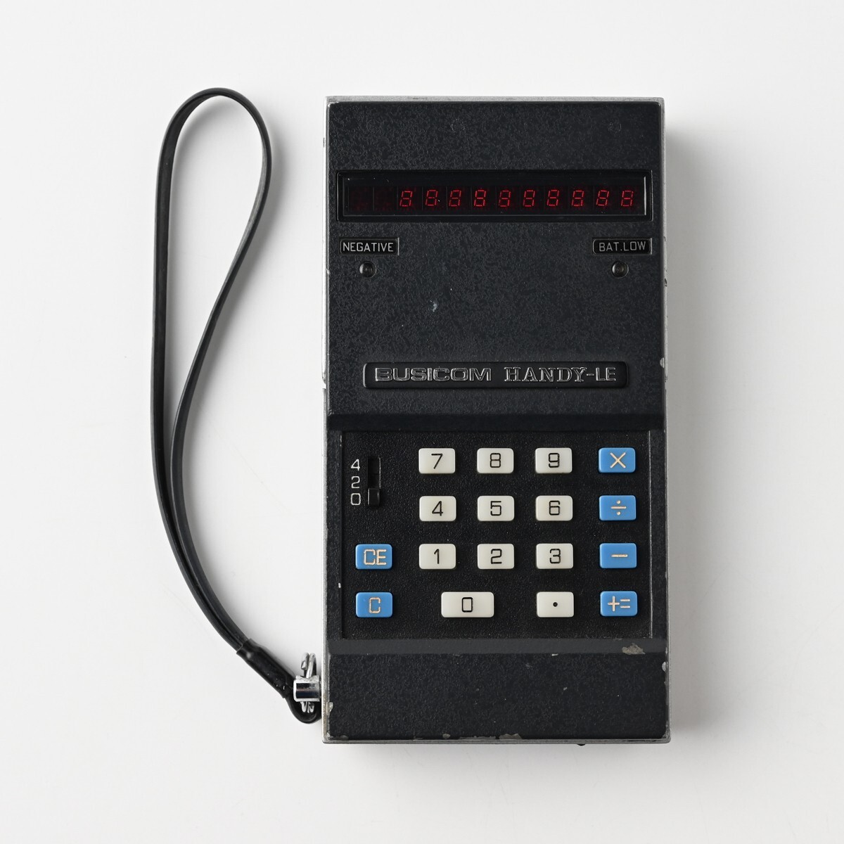 【傷や汚れあり】当時物 BUSICOM LE-120A 世界初の小型電卓 動作確認済 HANDY-LE 1971年発売 ビジコン ポケット電卓 ...