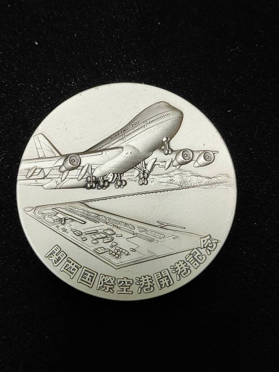 純銀 関西国際空港開港記念 1994年 メダル 約132gの1番目の画像