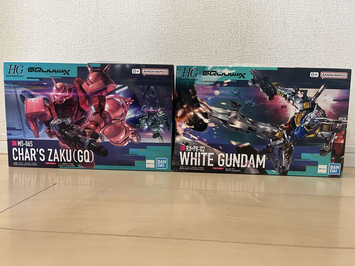 新品ダンボール発送■機動戦士Gundam GQuuuuuuX セット HG 1/144 白いガンダム ・ シャア専用ザク■機動戦士ガンダム ジークアクスの1番目の画像