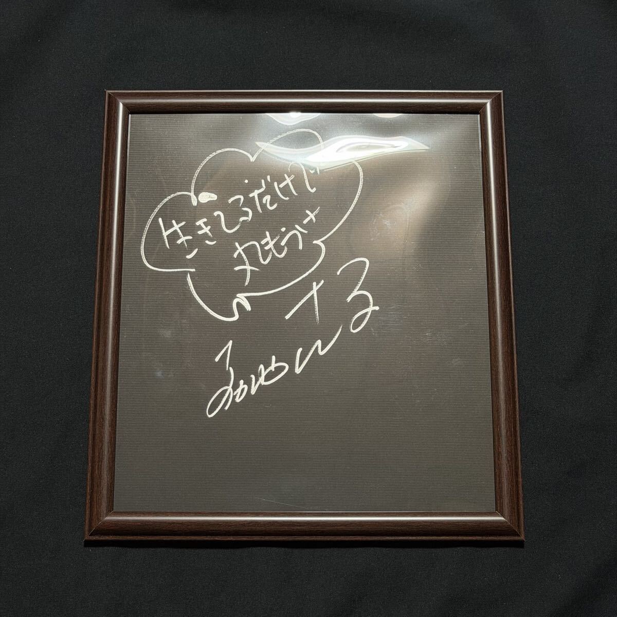 新品】お笑い芸人 明石家さんま 直筆サイン色紙 生きてるだけで丸