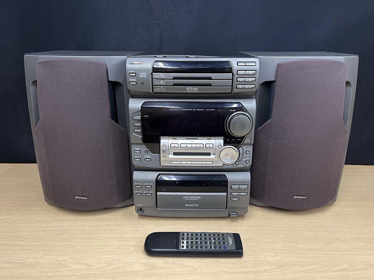 Victor ビクター CD/MD/カセットコンポ CA-UXQD70－S 中古品の落札情報