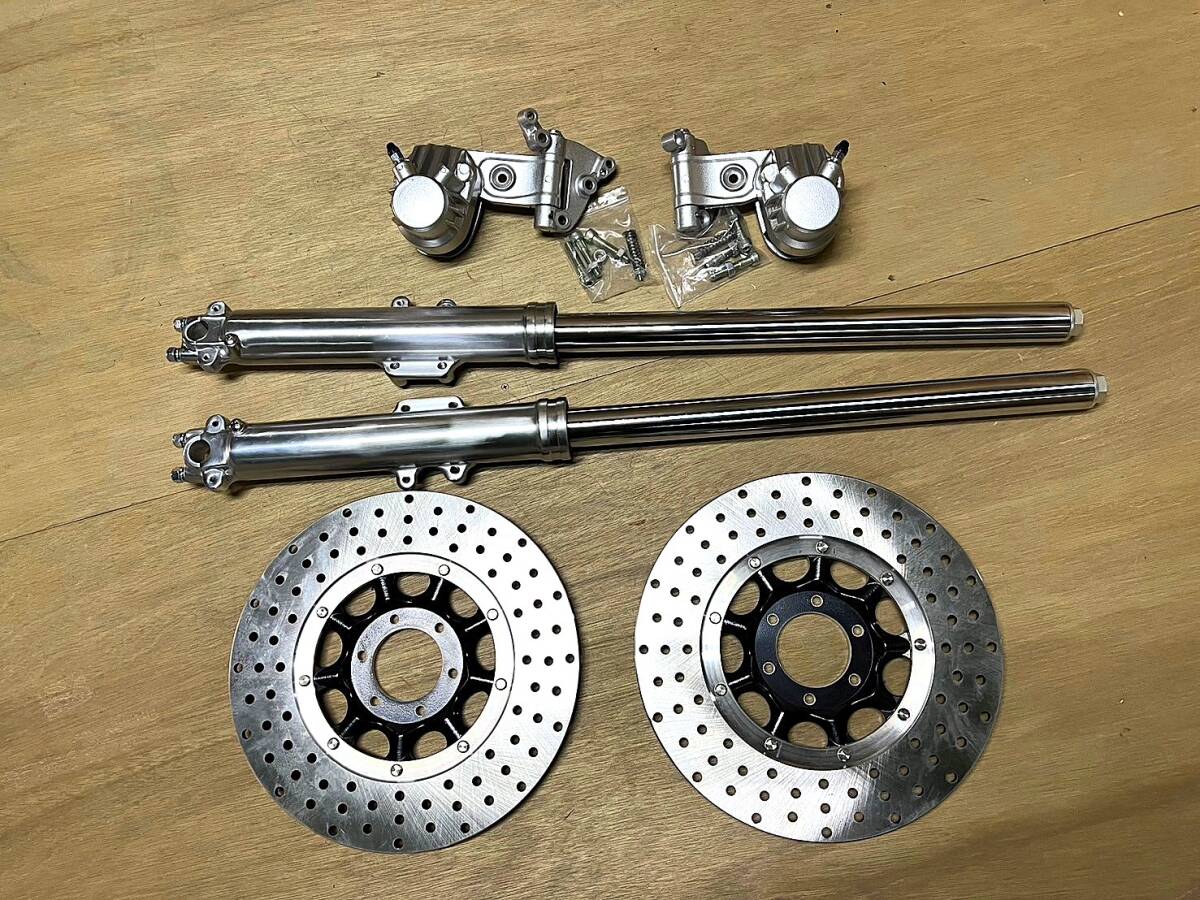 中古】SR400☆純正 ディスク化 フロントフォーク ホイール キャリパー