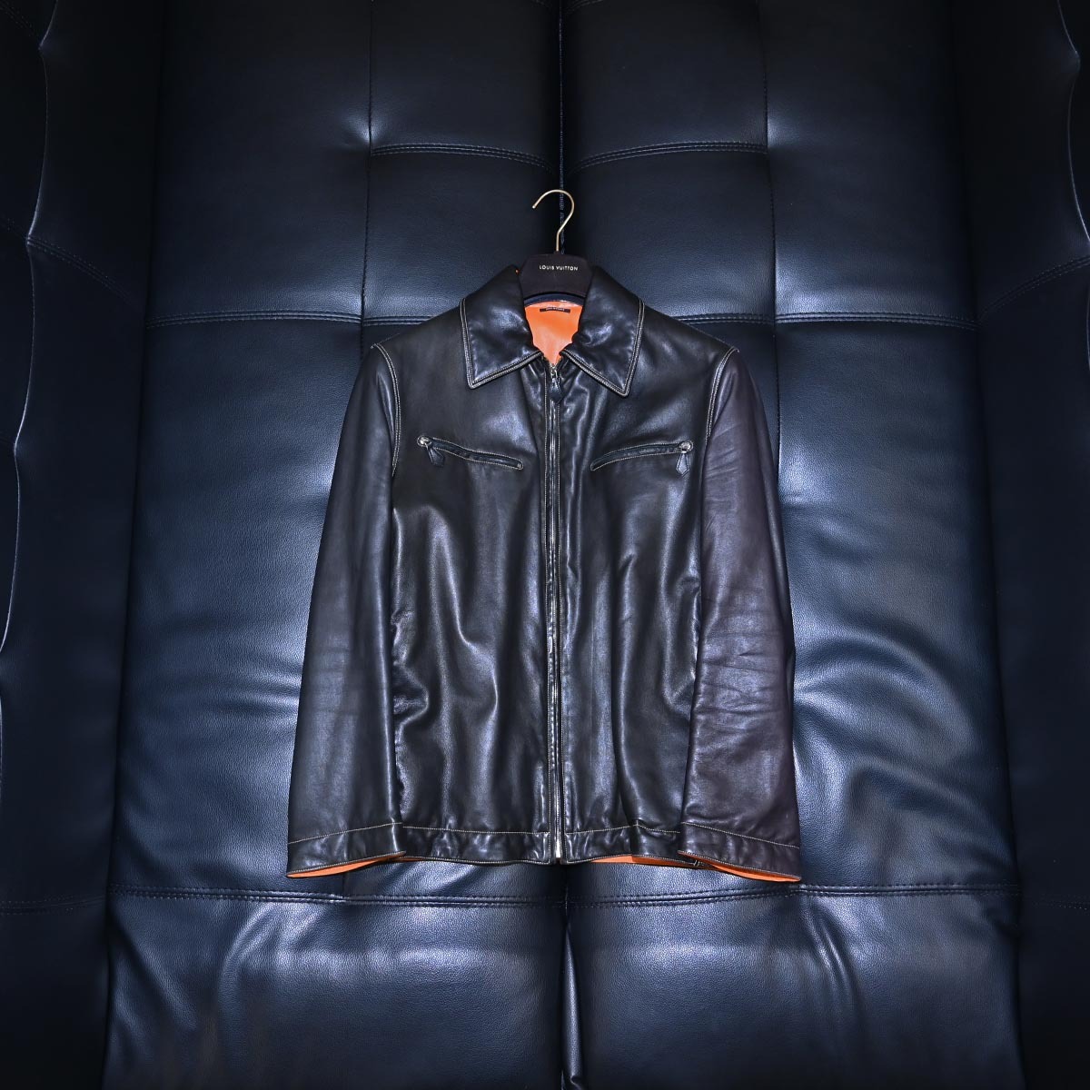 N3/【良品】HERMES エルメス レザージャケット ライダース ブラウン の 