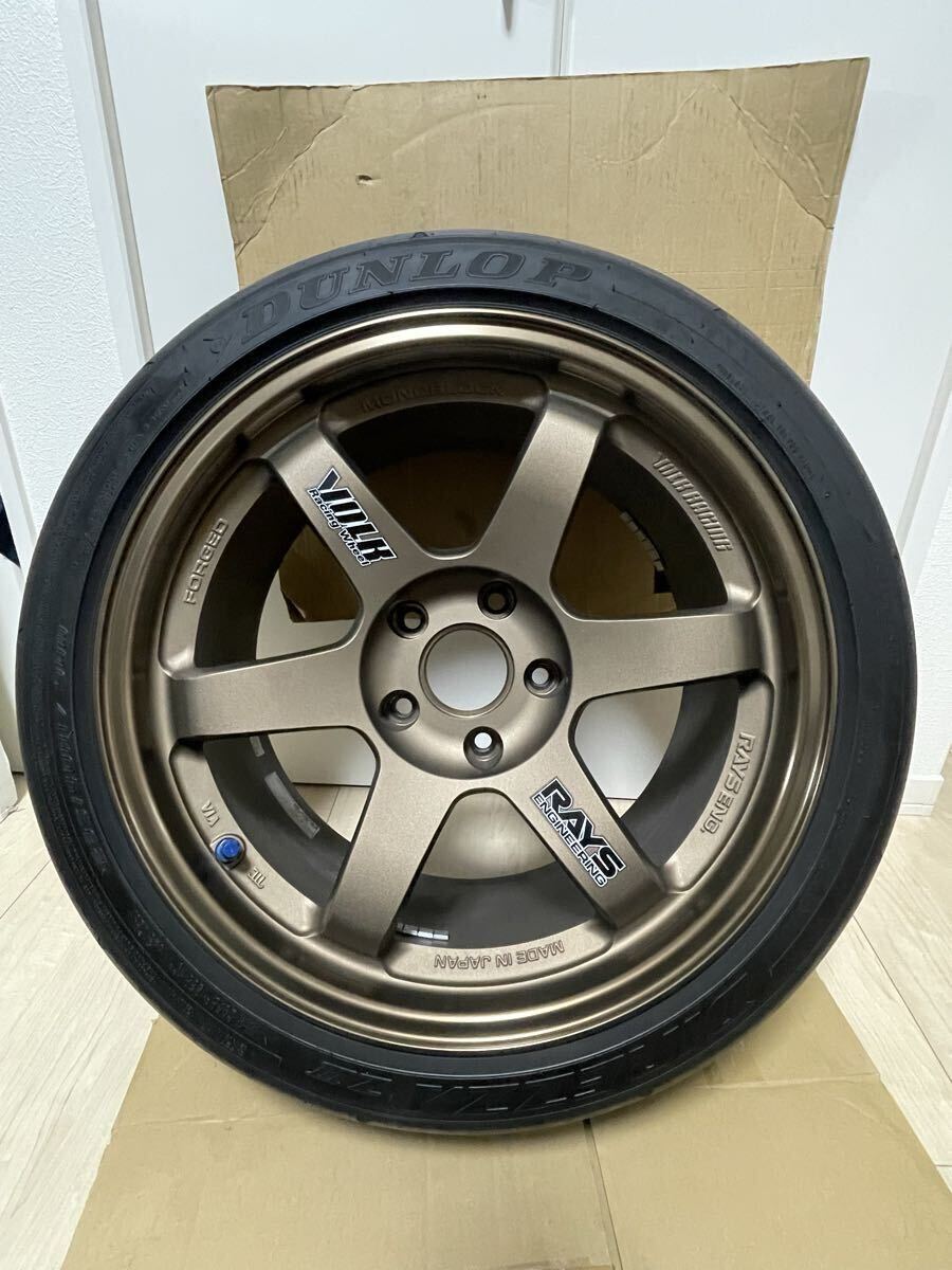 RAYS VolkRacing TE37SL 17 9J +22 114.3 DUNLOP DIREZZA ZⅡ 255 40