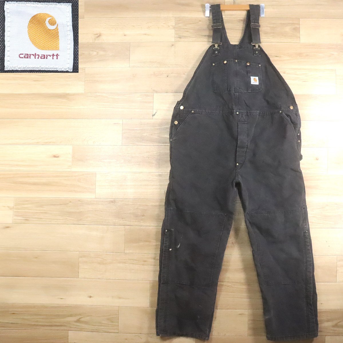 希少 BRAIN DEAD X CARHARTT WIP BIB OVERALL BLACK ブレインデッド