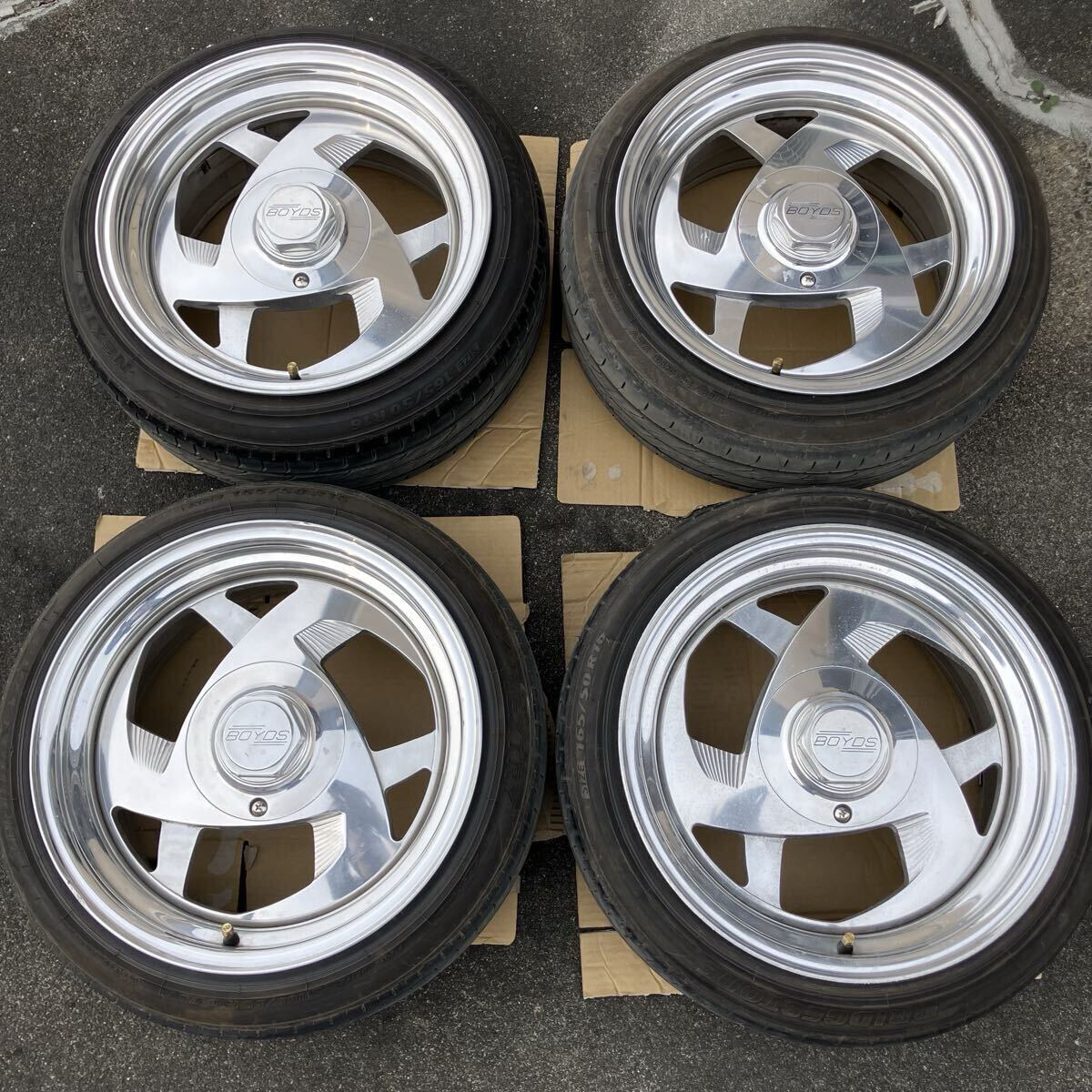 ○○2004-490 BOYDS ボイド ビレットホイール 7J 16in +38 PCD100