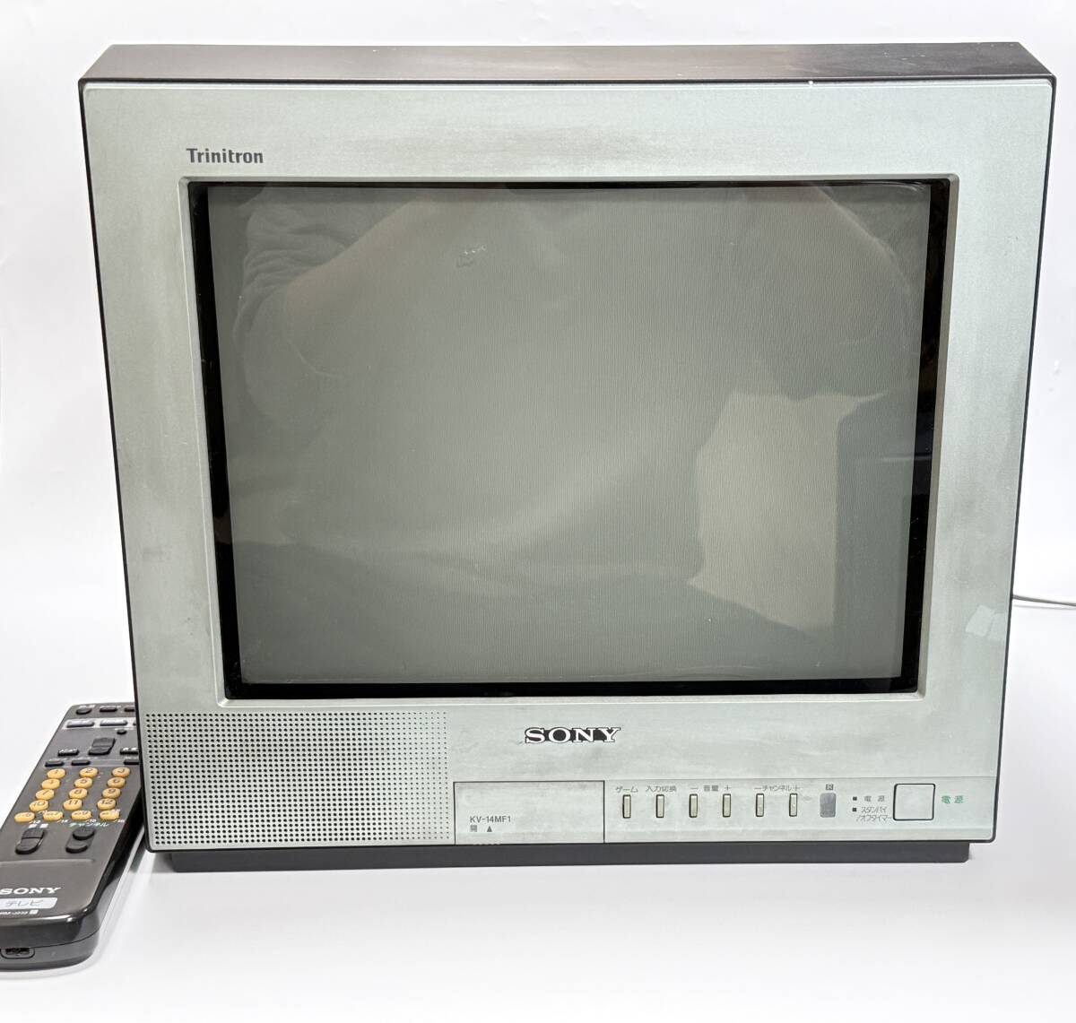ソニー テレビデオ ブラウン管 テレビ14型 KV-14MVT1 年代物の為ジャンク扱い】△SONY ソニー 14型 平面ブラウン管 テレビ