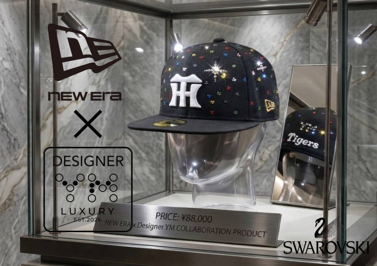 未使用】【New Era×designer YM】定価88,000円◇総スワロフスキー製 