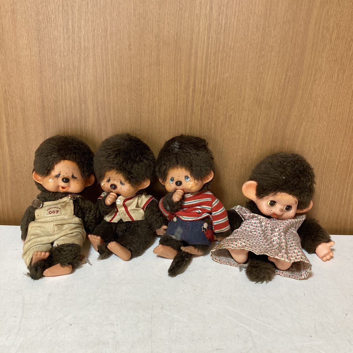 中古】059 昭和レトロ ぬいぐるみ モンチッチ 3体セット おしゃぶり 目