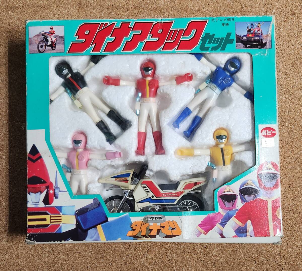 新品】お面 科学戦隊ダイナマン 5種セット 未使用 当時物 ダイナレッド