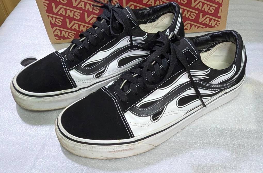 新品】新品 VANS Flame Style 36 SF BLACK WHITE Fire バンズ フレイム