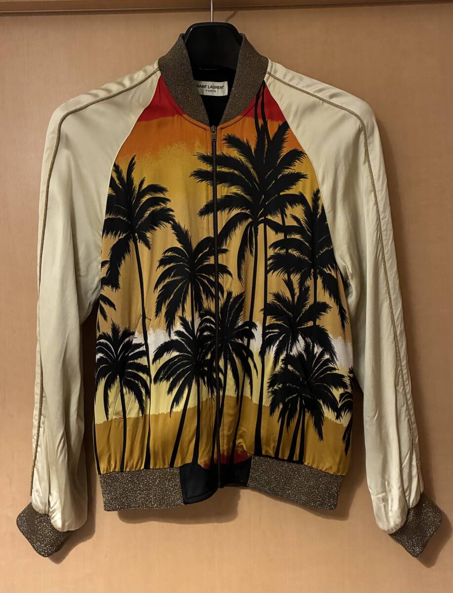 saint laurent paris エディ期　パームツリー　スカジャン　42 中古】サンローランパリ Saint Laurent パームツリー スカジャン 42の