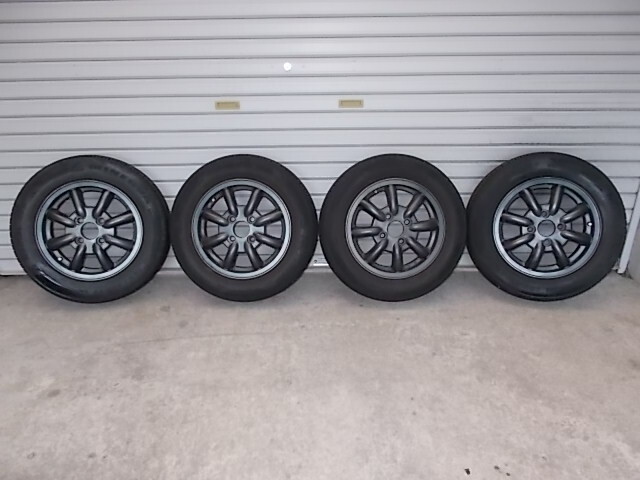 中古】デイトン ワイヤーホイール オールクローム13インチ 7Jリバース