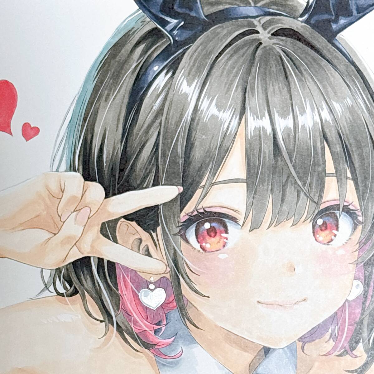 新品】同人手描きイラスト【和風踊り子/うさみみ/オリジナル】A4の落札