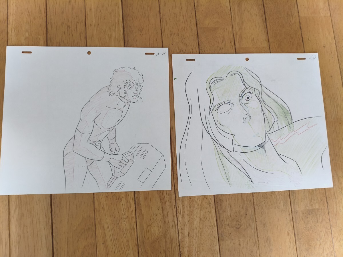 中古】寺沢武一・原作 鴉天狗カブト セル画 背景付/検;コブラ スペース 