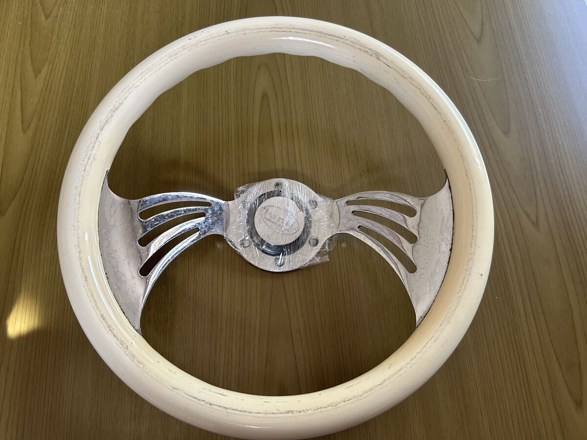 美品『junis』ウッドハンドル 35Φ ジャニス ウッドステアリング 旧車
