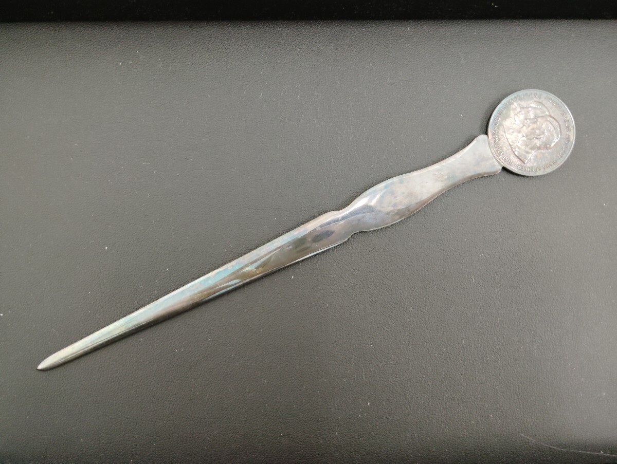 ◇象牙-1◇ 彫刻 象彫刻 『26cm』ペーパーナイフ 透かし象 