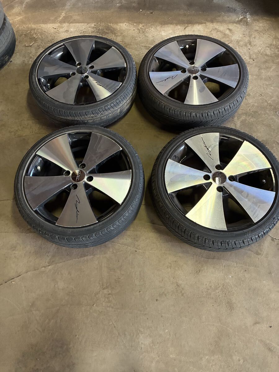 中古】ギャルソン DAD ドラッグC メッキホイール 14インチ 4穴