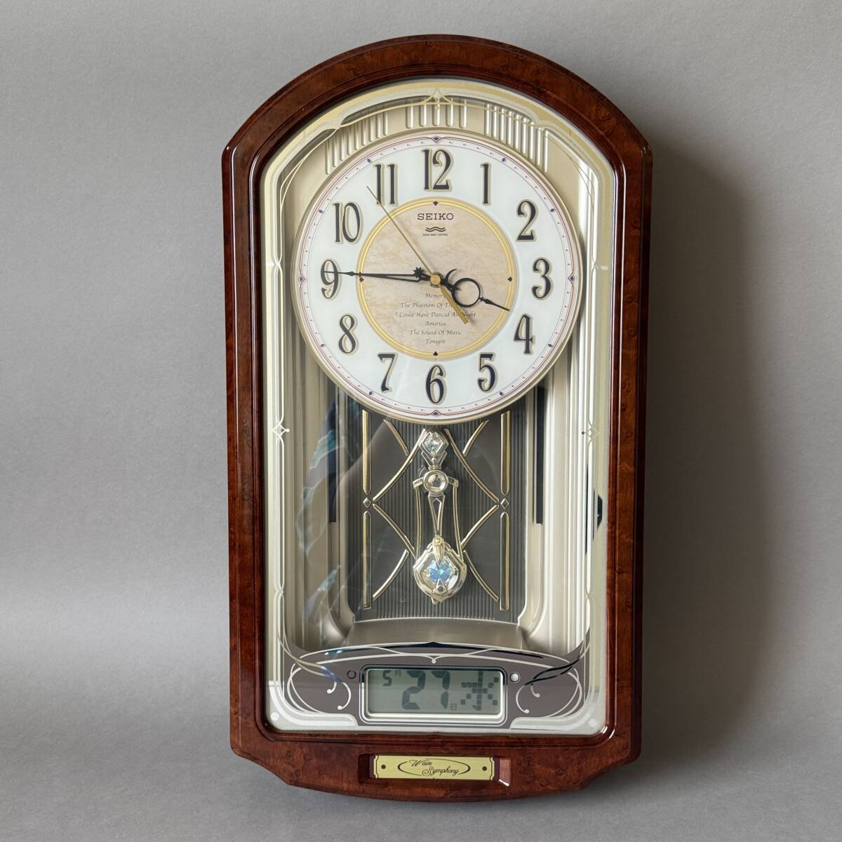 動作品 セイコー SEIKO 電波時計 ウェーブシンフォニー AM222S 壁掛け