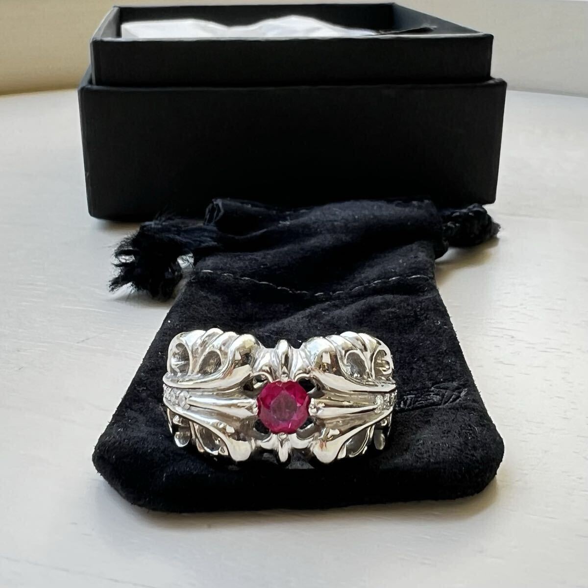 CHROME HEARTS クロムハーツ　バレルチップ 極美品 CHROME HEARTS クロムハーツ CH シルバー レザー ブレード