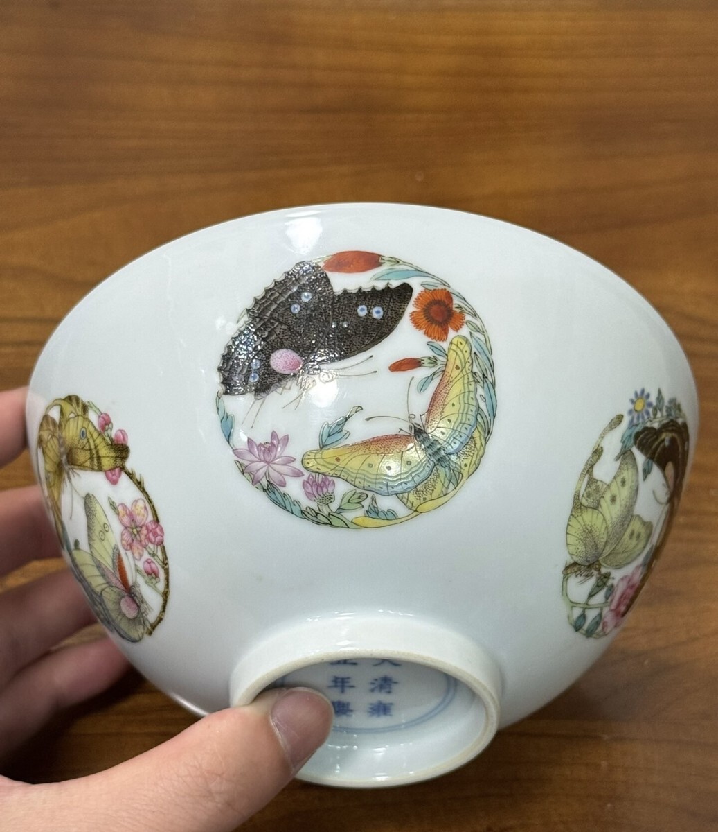 CU722 時代物 珠光青磁茶碗・青磁陰刻花文珠光茶碗 外径18.7cm・珠光