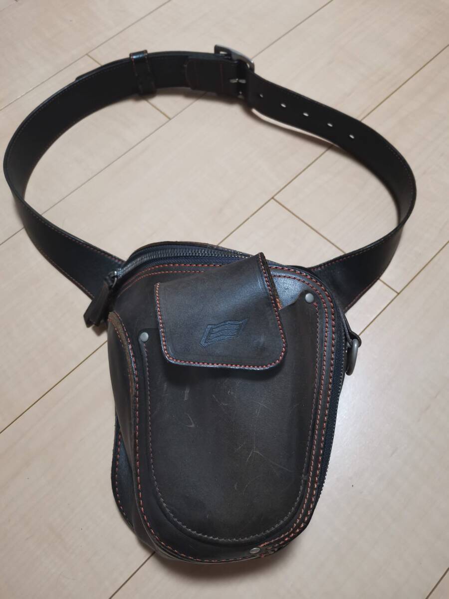 HYOD×GAHO レザーヒップバッグ レッグバッグ ウエストバッグ ウエスト