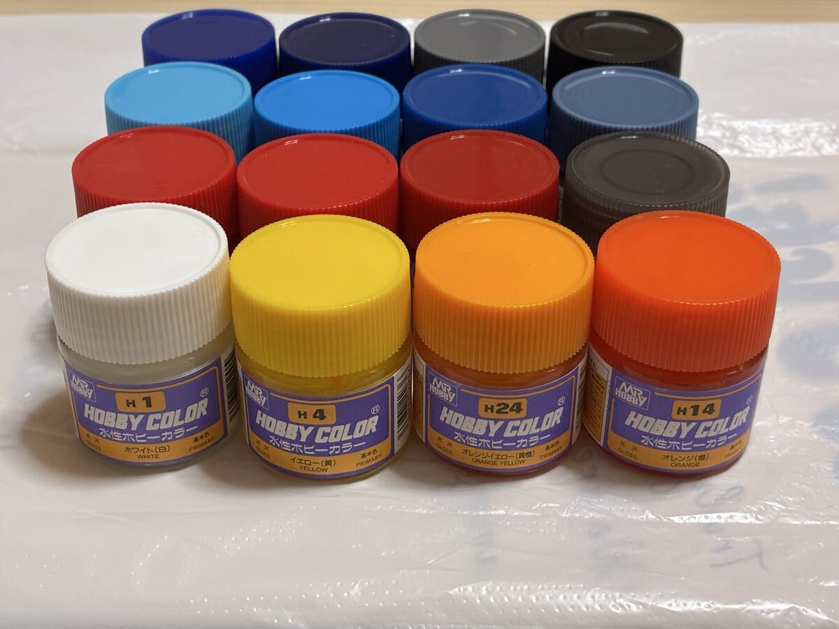 旧型/旧ラベル 未使用展示処分品 水性ホビーカラー/各色詰め合わせ37個