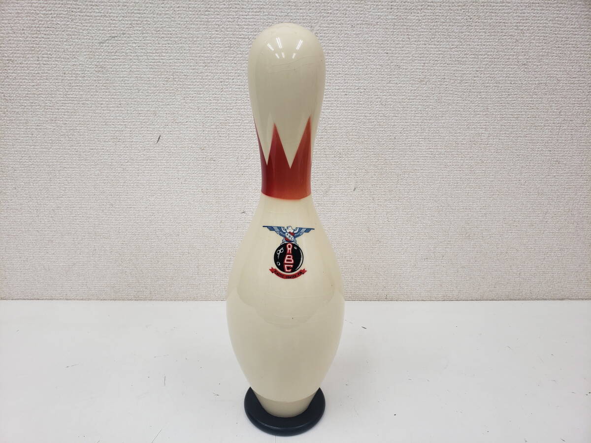 中古】昭和の懐かしい ボウリングピン 二本 ABC 現状品 飾り 店舗什器
