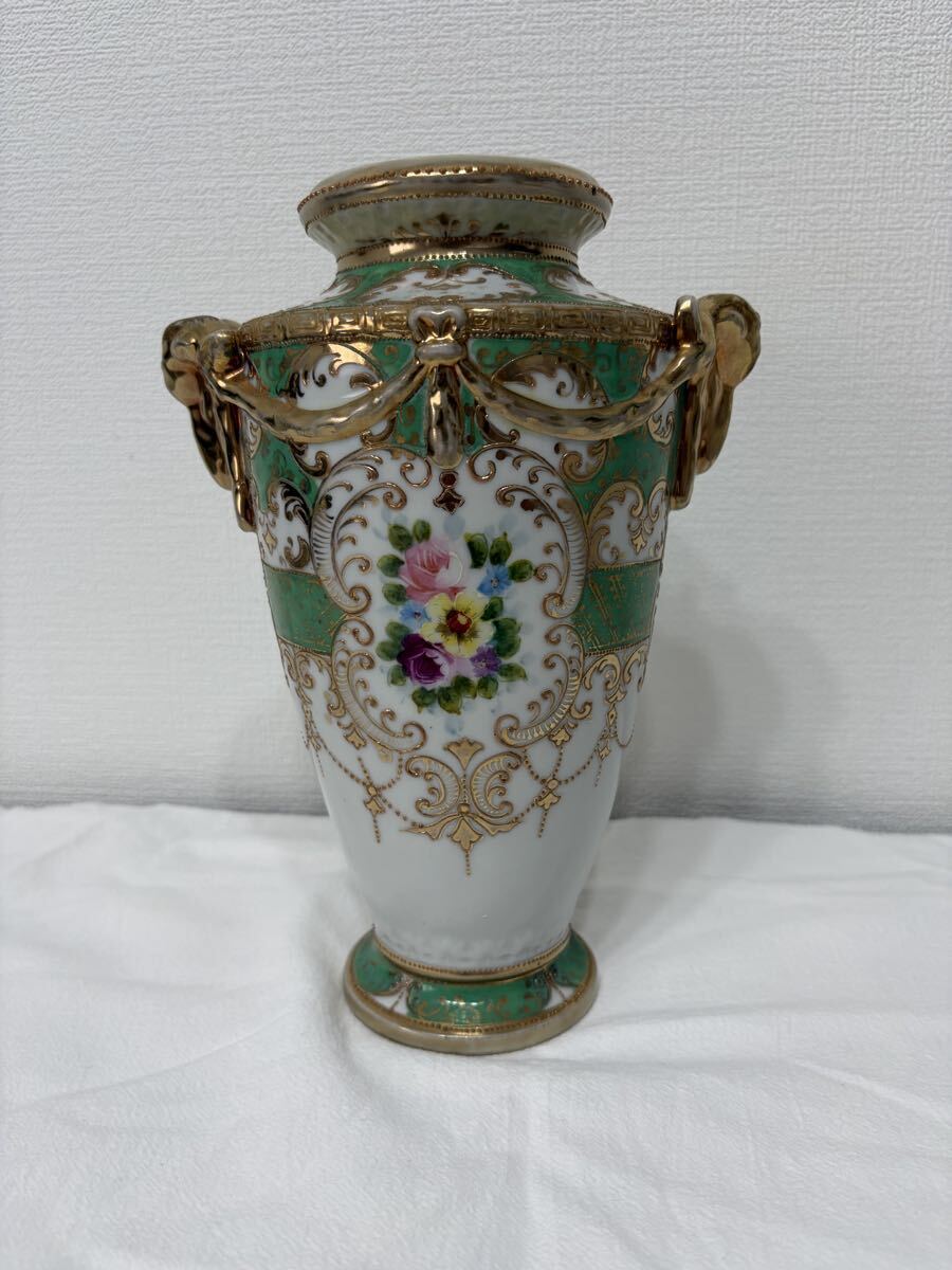 傷や汚れあり】[預徳0819Z]①オールドノリタケ 壺 花瓶 花器