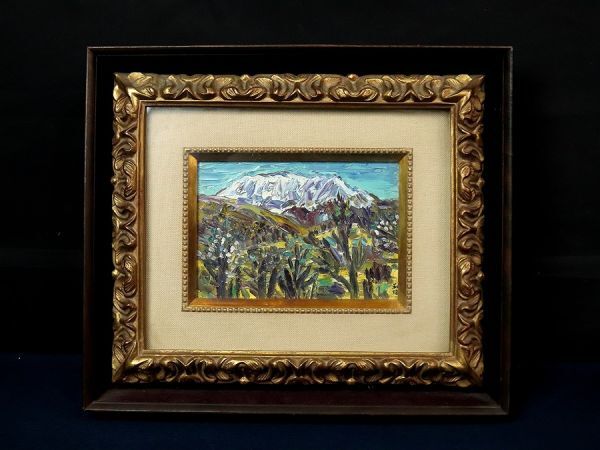 油絵 小林和作 「秋山」 板絵 サイン有 肉筆の落札情報詳細 - Yahoo